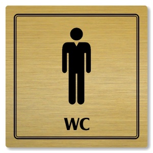 WC muži, 118x118mm, zlatá, Utah